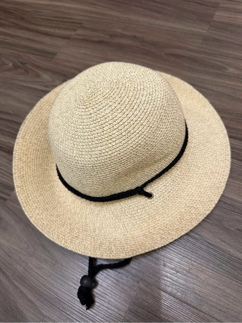 FURTALK Women's Straw Wide Brim Sun Hat With Wind Lanyard UPF Size M